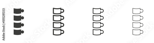 Spine liner icon vector set.