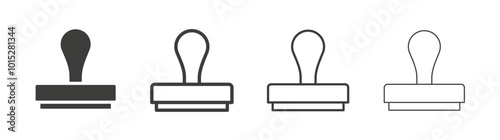 Stamp liner icon vector set.