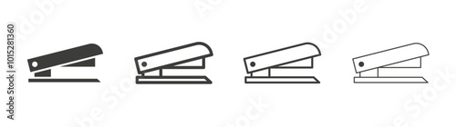 Stapler liner icon vector set.