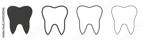 Tooth liner icon vector set.