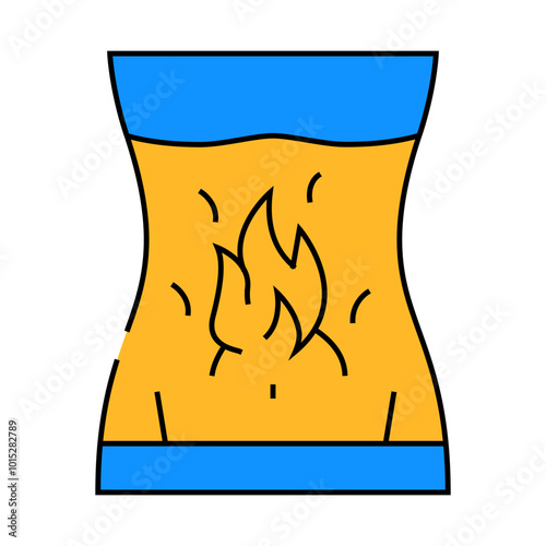 burning in stomach line icon vector. burning in stomach sign. isolated symbol illustration