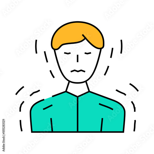 irritability health problem line icon vector. irritability health problem sign. isolated symbol illustration