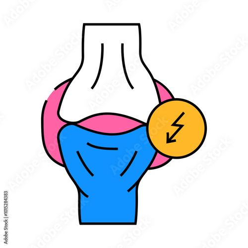 joint pain line icon vector. joint pain sign. isolated symbol illustration