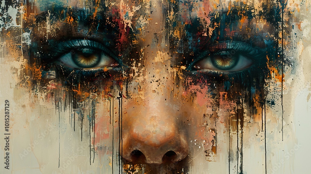 Abstract Portrait with Eyes: A Study in Expression Abstract Portrait with Eyes: A Study in Expression