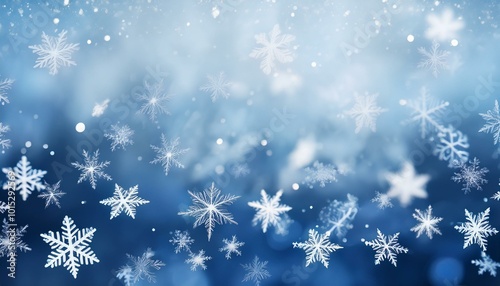 Winter wonderland with snowflakes