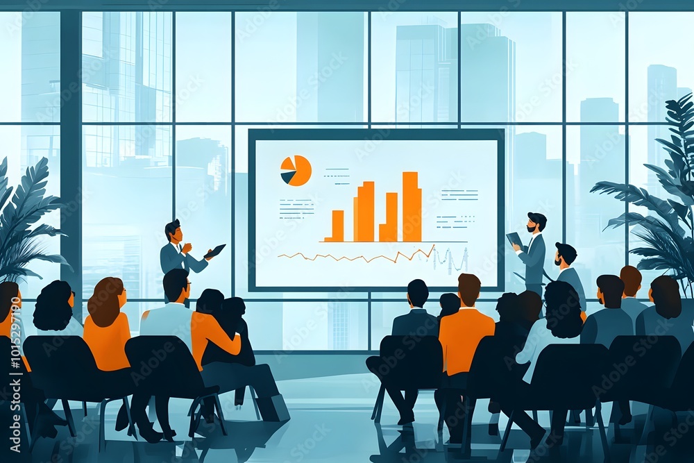Business presentation with charts and graphs Business presentation with charts and graphs