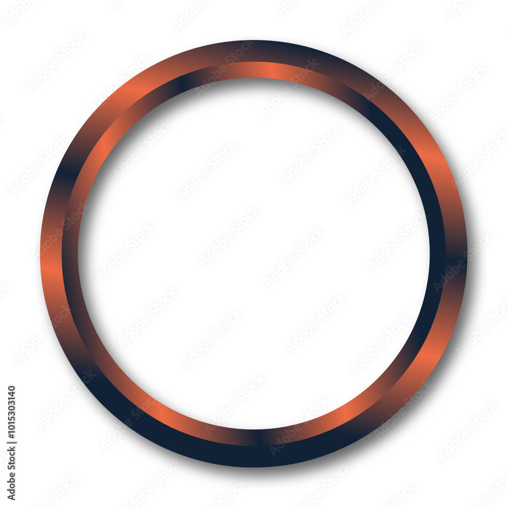 Orange and blue circle, round frame isolated on transparent background Orange and blue circle, round frame isolated on transparent background