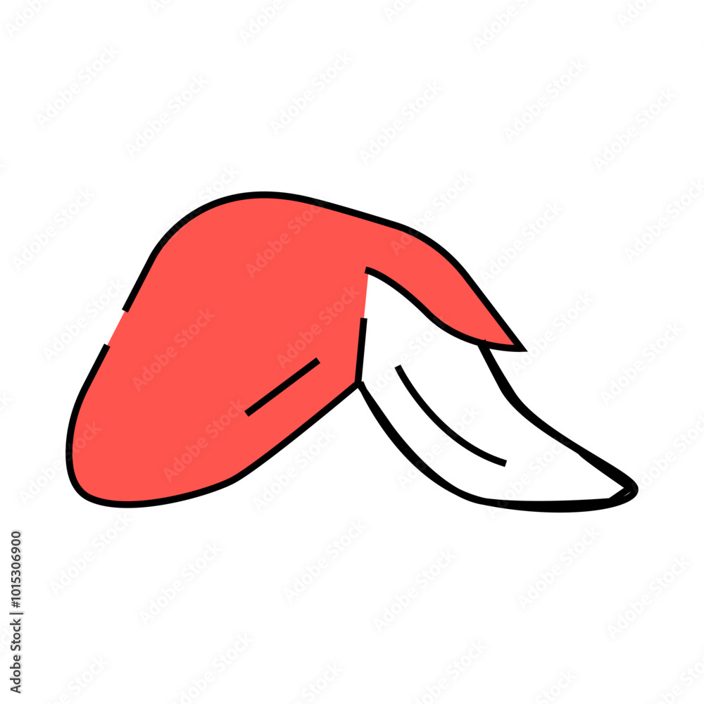 wing with two phalanges line icon vector. wing with two phalanges sign. isolated symbol illustration wing with two phalanges line icon vector. wing with two phalanges sign. isolated symbol illustration