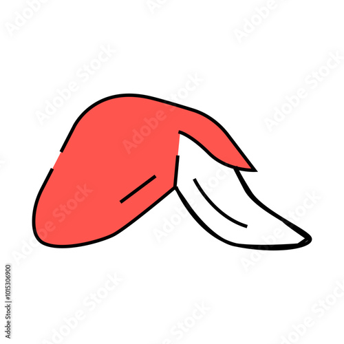 wing with two phalanges line icon vector. wing with two phalanges sign. isolated symbol illustration