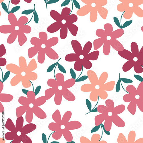 abstract multicolor a solid hibiscus blooming flowers motif arrangement with medium tone, all over vector design with cream backgroun