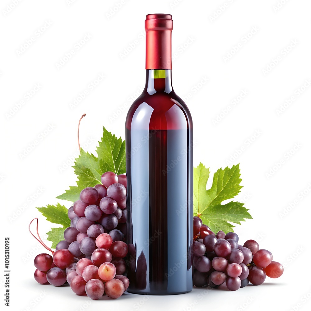 Obraz premium wine bottle and grapes