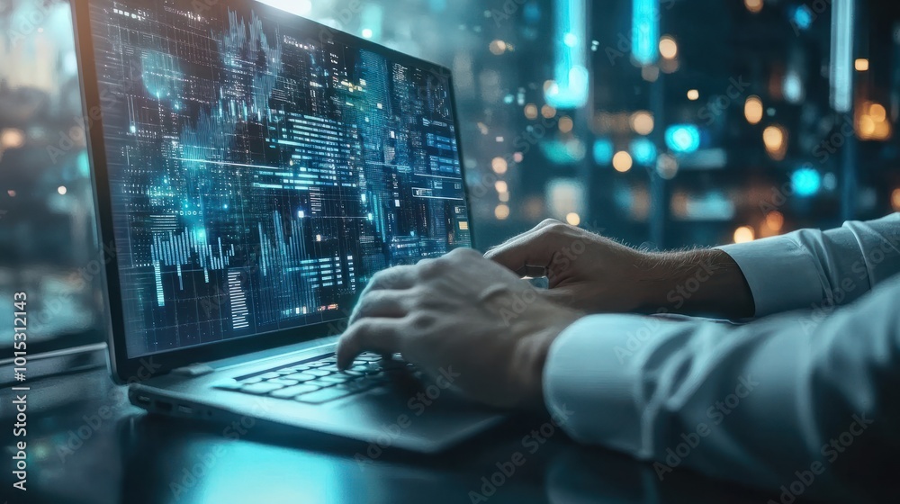 businessman hand working with new modern computer and business graph. businessman hand working with new modern computer and business graph.