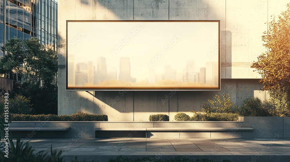 Obraz premium Blank Billboard in Urban Setting