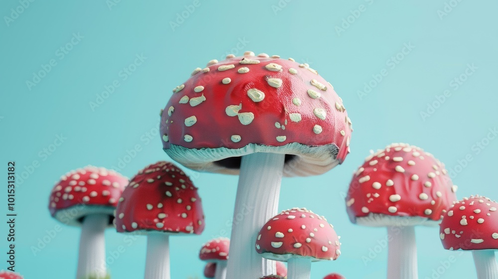 Mushroom photographed on a minimal background, amazing mushroom form. Background tranquil, mushroom dramatic. Mushroom photographed on a minimal background, amazing mushroom form. Background tranquil, mushroom dramatic.