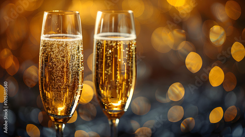 Celebration toast with champagne
