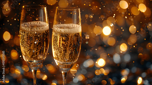 Celebration toast with champagne
