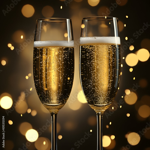 Celebration toast with champagne
