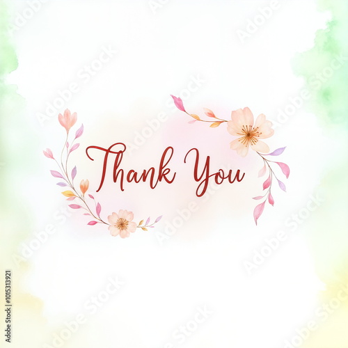 Watercolor Thank You Card