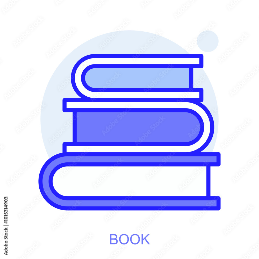 Education web icon in line style for web and mobile app. Symbol of a book. Vector illustration Education web icon in line style for web and mobile app. Symbol of a book. Vector illustration