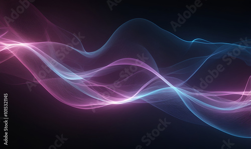 Waves of small energy particles flowing smoothly in an abstract design