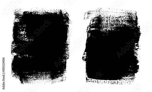 Brush strokes grunge black banner