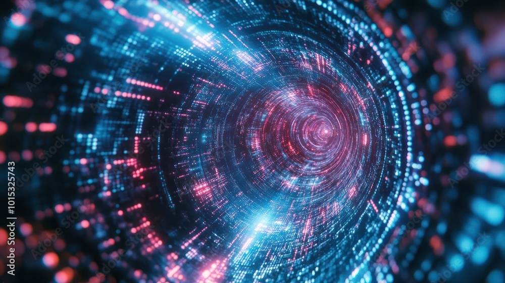 Obraz premium hologram future network abstract background or virtual data cyberspace innovation display using digital and ai technologies.