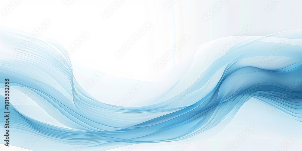 Abstract light blue and white curve background with lines pattern. Modern banner design with copy space for text. Suit for banner, brochure, business, Generative AI Abstract light blue and white curve background with lines pattern. Modern banner design with copy space for text. Suit for banner, brochure, business, Generative AI