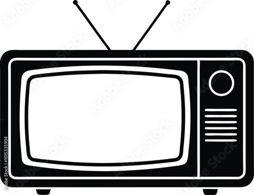 Television silhouette vector illustration art.eps
