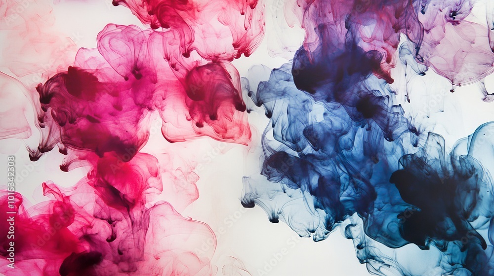 Vibrant Abstract Fluid Art with Swirling Pink and Blue Hues Vibrant Abstract Fluid Art with Swirling Pink and Blue Hues