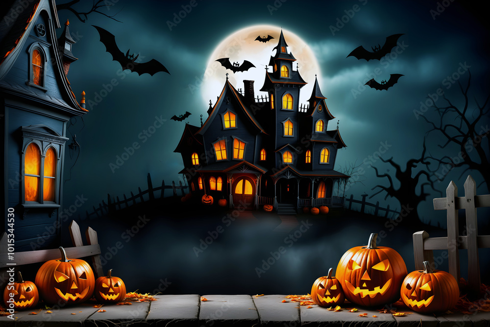 Fototapeta premium Halloween Pumpkin Feast