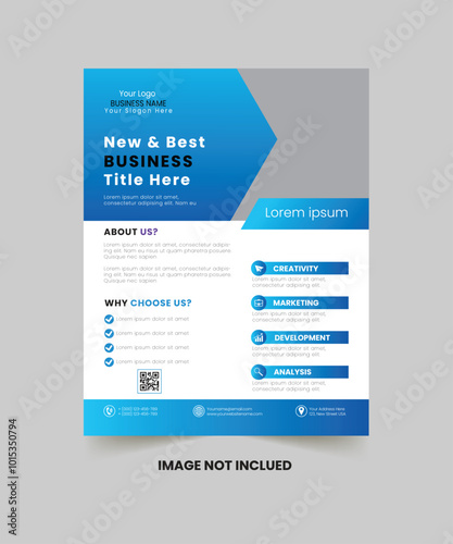 Modern A4 corporate creative clean business flyer design template