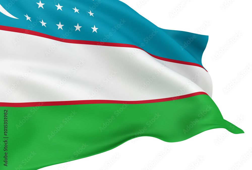 Obraz premium Uzbek flag