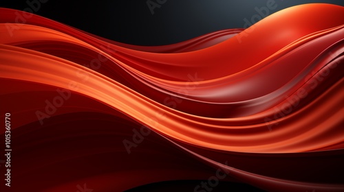 illustration of computer generated image of wavy lines red tones