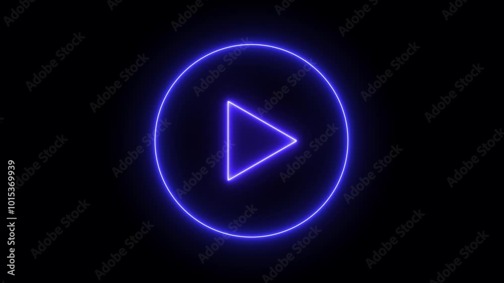 Animation of glowing neon sign Video, audio neon plays button icon animation. glowing play button animation. technology and computer concept, Press to play. Start button sign video Animation of glowing neon sign Video, audio neon plays button icon animation. glowing play button animation. technology and computer concept, Press to play. Start button sign video