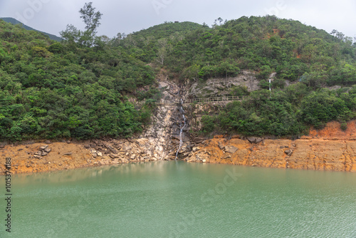 View from Tai Tam Reservoir Upper Dam (Hong Kong waterworks heritage built in 1888) photo