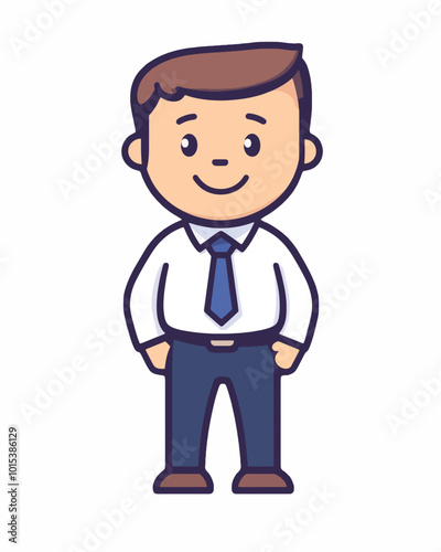 A businessman character. Character vector isolated on a white background. 