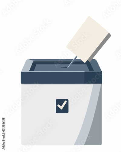 A secret voting ballot box. Voting vector isolated on a white background. 