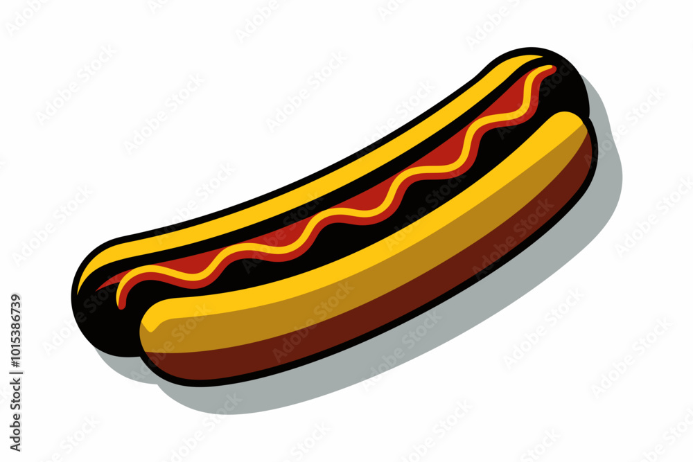 3d fast food realistic hot dog, silhouette black color vector illustration 3d fast food realistic hot dog, silhouette black color vector illustration