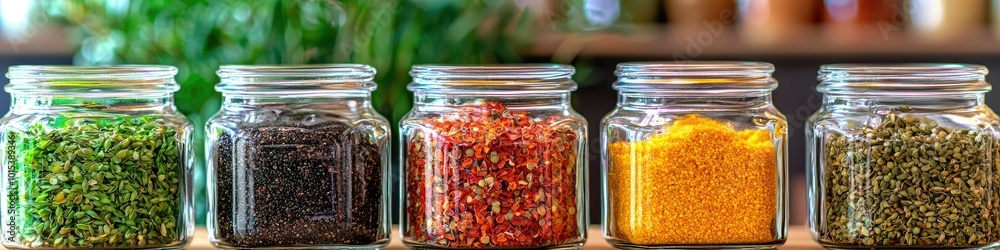 various condiments on the table. Selective focus various condiments on the table. Selective focus