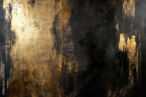 Wide brush strokes in metallic colors, creating a luxurious, high shine texture on a dark background