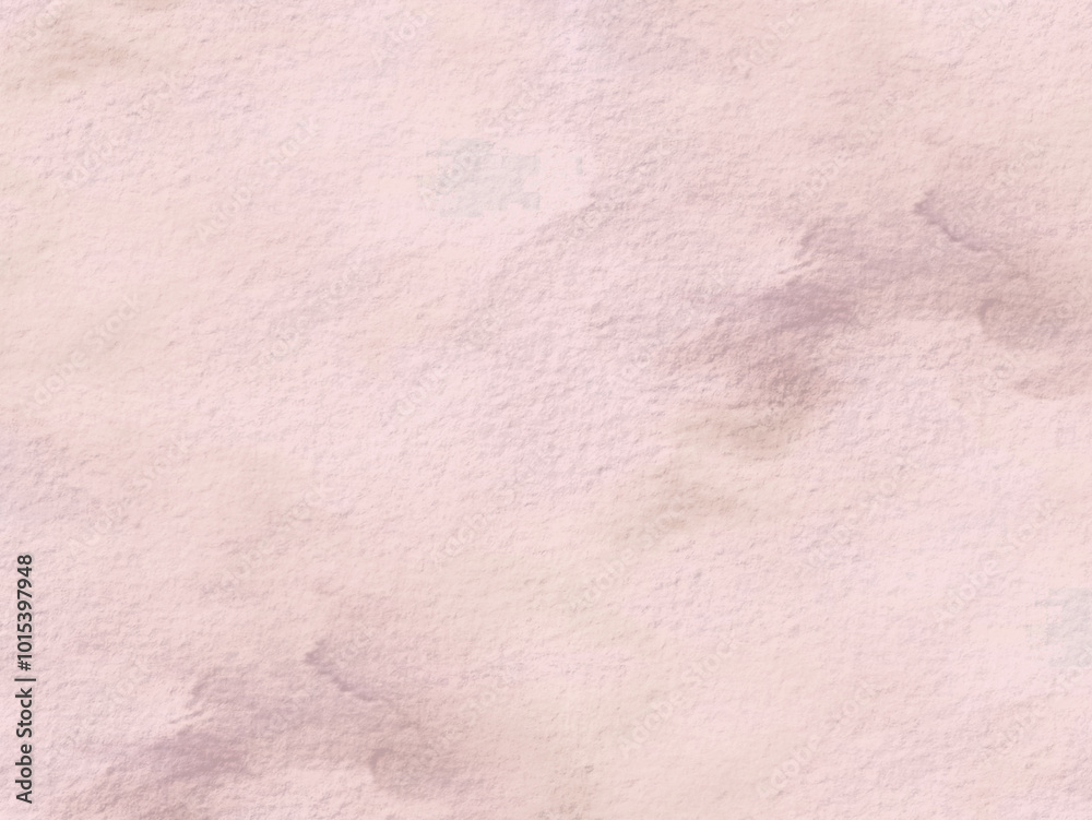 Fototapeta premium Pink background. Watercolor or gouache on paper texture. Irregular stains pattern. Seamless. 