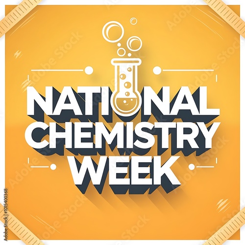 National Chemistry Week celebration with science-themed illustration for educational events or promotions