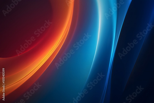 Wave-like colorful texture with smooth gradients in blue, red, orange, and yellow, Germany.