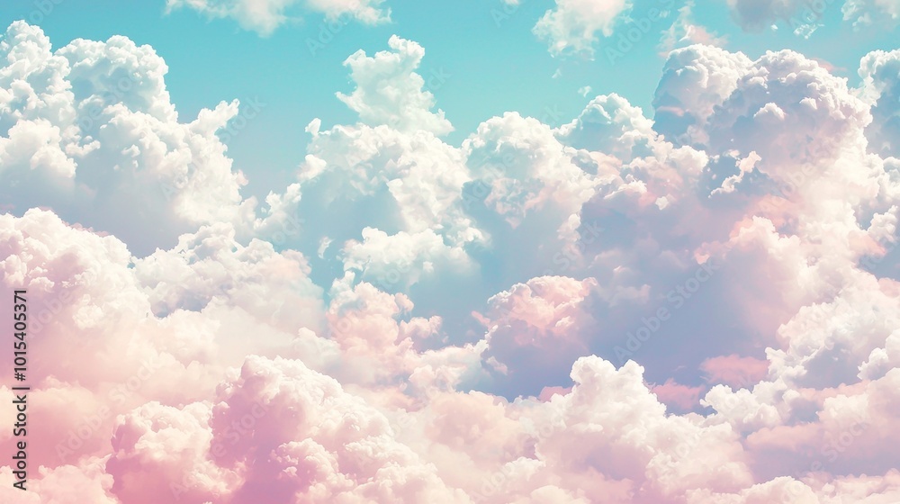 Beautiful sky filled with fluffy pink and white clouds, creating a dreamy and ethereal atmosphere. Perfect for backgrounds and adding a touch of whimsy to any project Beautiful sky filled with fluffy pink and white clouds, creating a dreamy and ethereal atmosphere. Perfect for backgrounds and adding a touch of whimsy to any project
