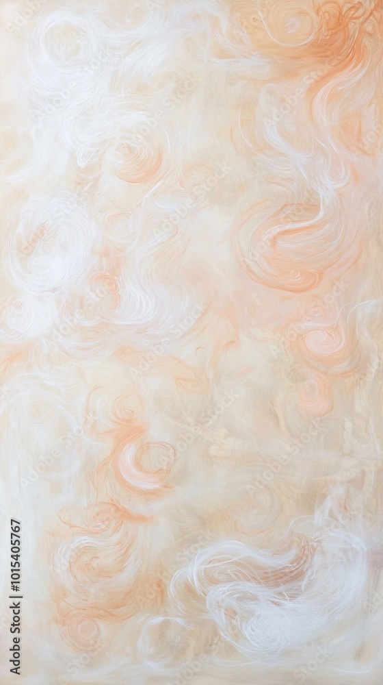 Fototapeta premium Delicate orange and white hues intertwine, forming an elegant marbled pattern, perfect for adding a touch of sophistication to any project