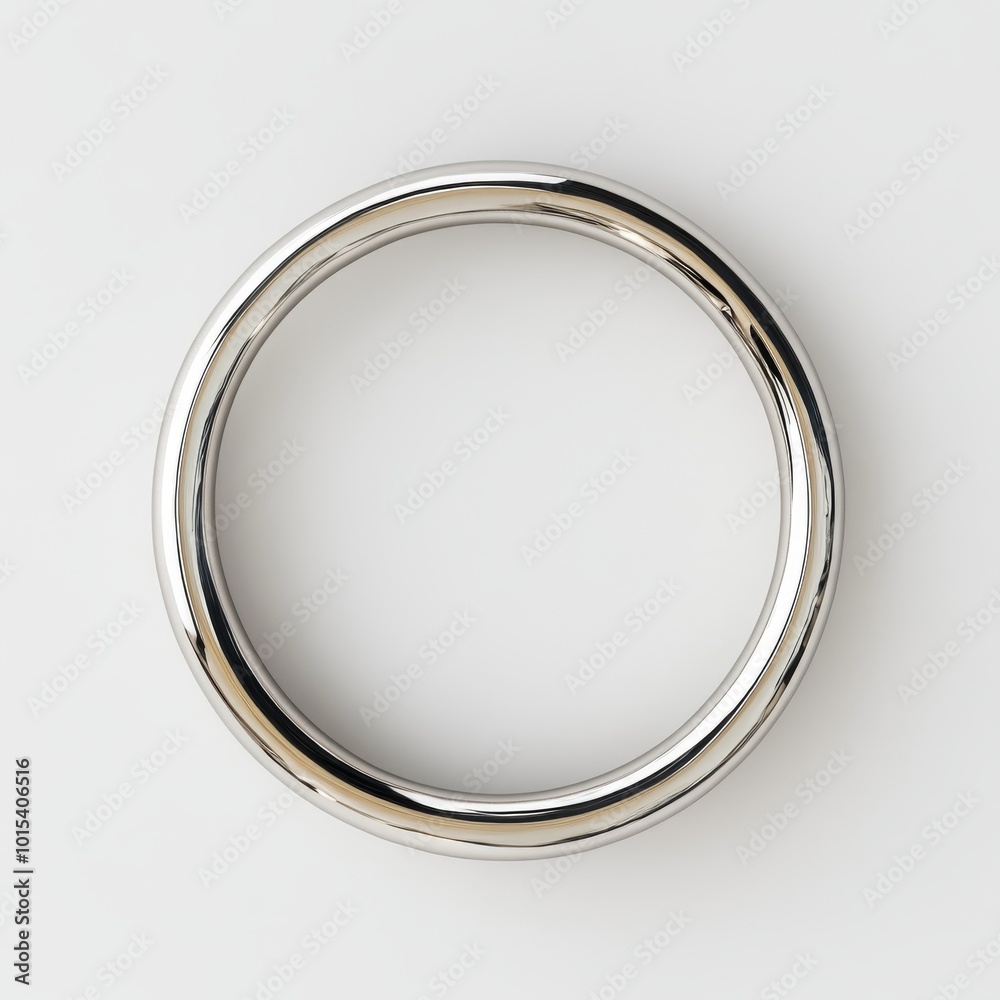 3D render of a metal ring on a white background 3D render of a metal ring on a white background