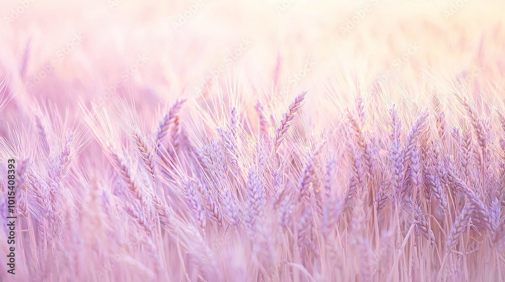 A field of grass in focus with a pink sky in the backdrop and a blurred photo of the grass in the foreground A field of grass in focus with a pink sky in the backdrop and a blurred photo of the grass in the foreground