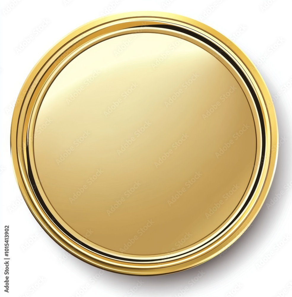 Metallic gold foil seal label or sticker with clipping path Metallic gold foil seal label or sticker with clipping path