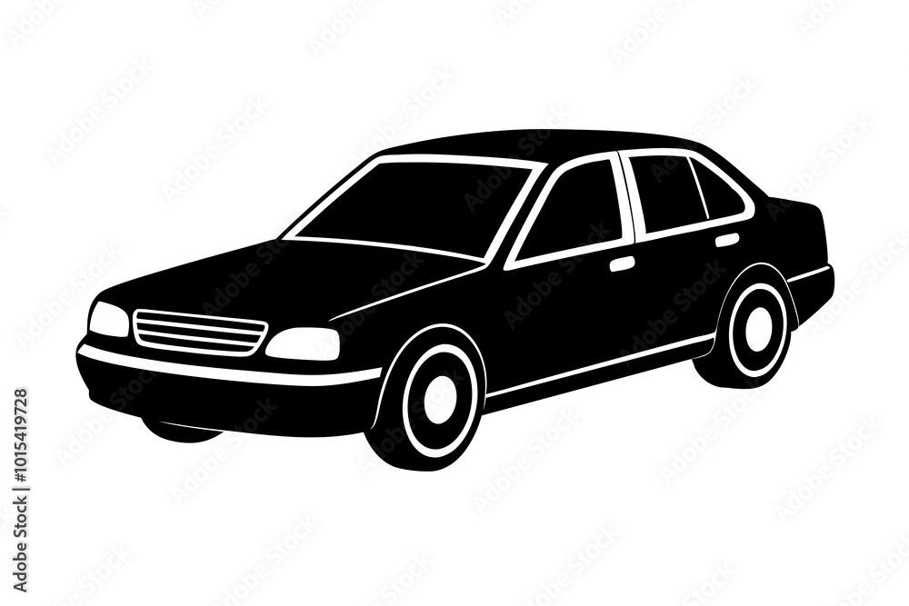 Naklejka premium car isolated on white