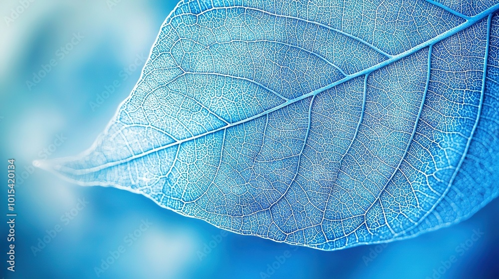    a blue leaf with a blurred background of its surrounding foliage is displayed in a close-up shot